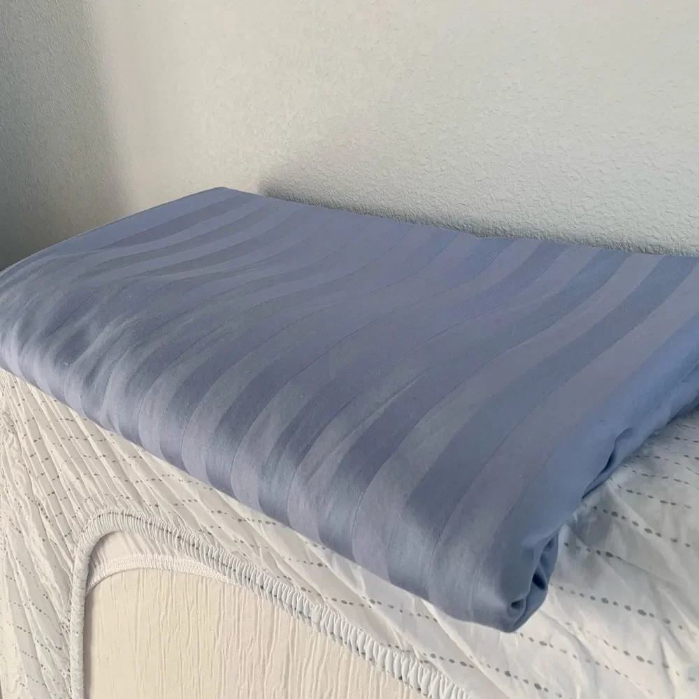 Two Damask Stripe Twin Duvets